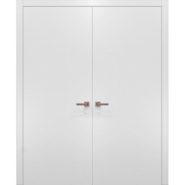 Sartodoors Barn Interior Door, 28" x 96", White PLANUM10DD-WSNP-4896 - main